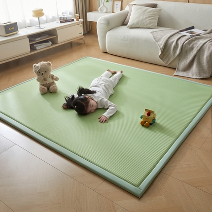 昊川2025年新款凉豆豆凉席地垫 华夫格—绿