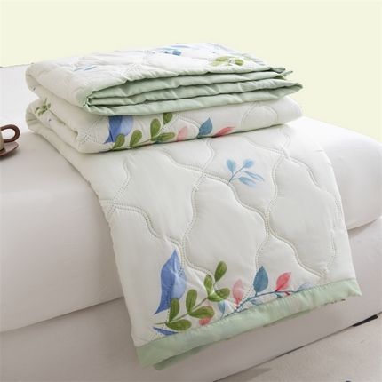 91家纺网 家纺一手货源 找家纺 （总）席万佳 2025新款直播热款印花夏凉被空调被被子被芯水洗棉夏被