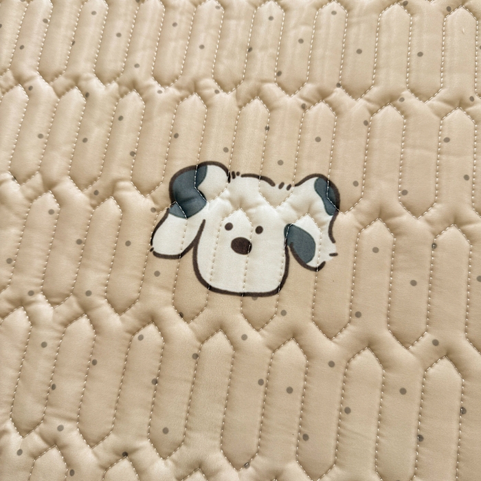 91家纺网 家纺一手货源 找家纺 慕尚家纺  2025春夏新款乳胶凉席水洗棉夏被夏凉被空调被三件套四件套 巴克狗