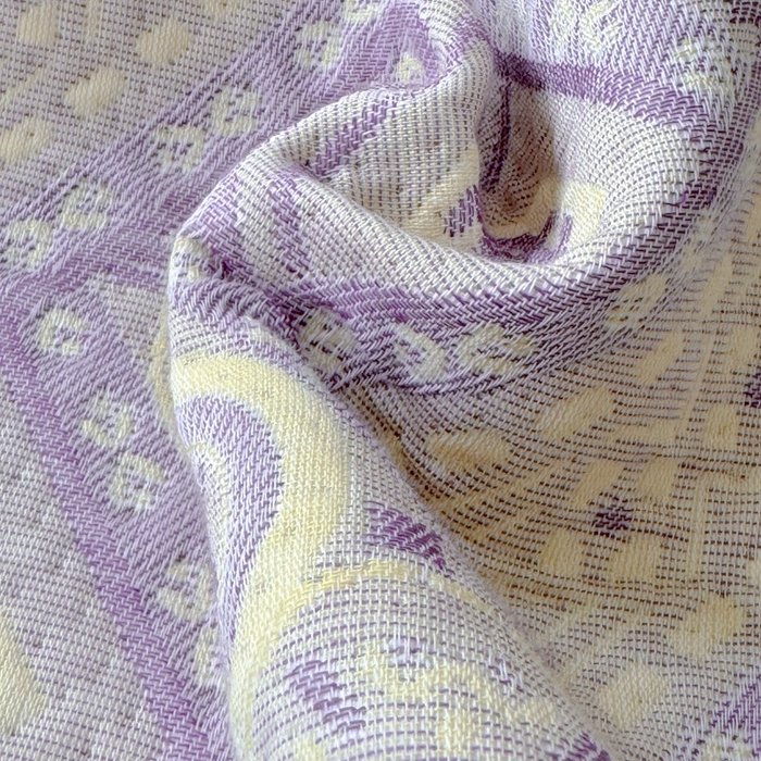 91家纺网 家纺一手货源 找家纺 2025新款A类纯棉针织三层纱提花多功能毯 紫色-千寻