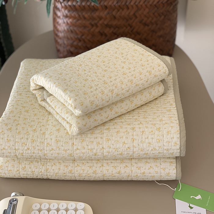 91家纺网 家纺一手货源 找家纺 汇庭 2025新款全棉床盖三件套-实拍 瑞芙蕾