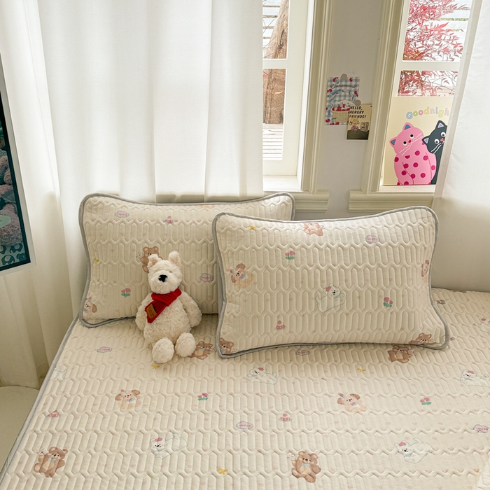 91家纺网 家纺一手货源 找家纺 慕尚家纺  2025春夏新款乳胶凉席水洗棉夏被夏凉被空调被三件套四件套 哈哈俱乐部