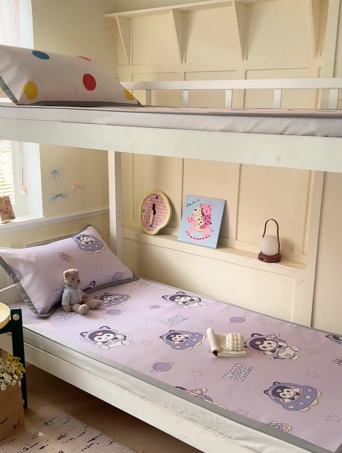 91家纺网 家纺一手货源 找家纺 富馨莱 2025新款学生平铺款冰藤印花凉席A类抗菌冰丝席支持定制尺寸 淘气喵