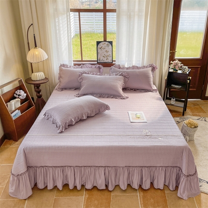 恒爱家纺 2025新款莫代尔凤铃花多功能单床盖系列 凤铃花-香芋紫