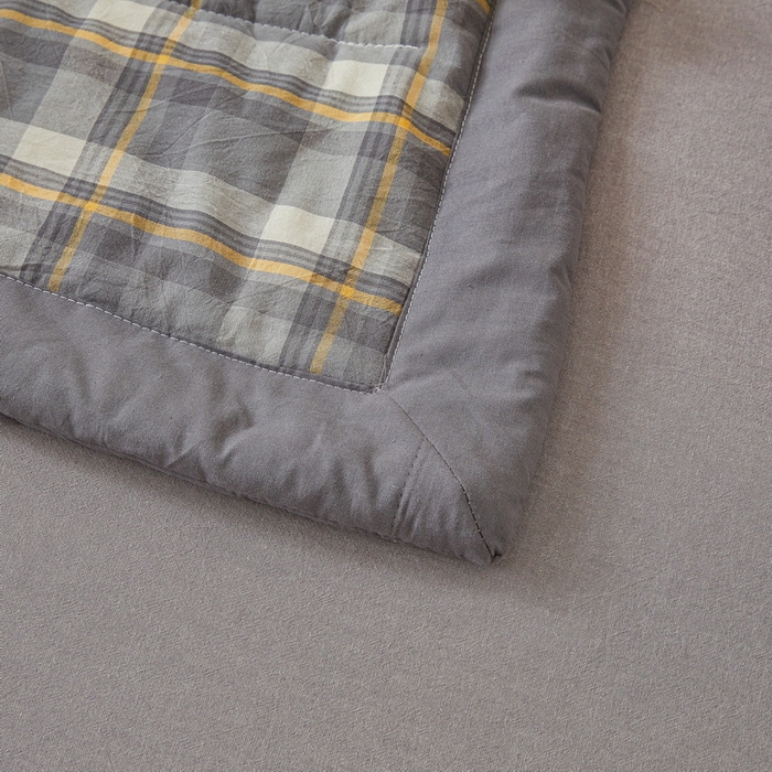 91家纺网 家纺一手货源 找家纺 伊人坊 2025新款A类无印风水洗棉新疆棉花夏被 简兮-灰