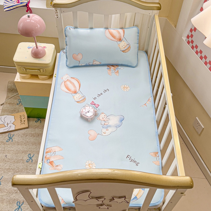 91家纺网 家纺一手货源 找家纺 富馨莱 2025新款幼儿园冰丝席A类抗菌儿童空调席支持定制尺寸 星空探险家