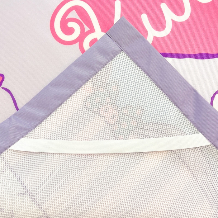 91家纺网 家纺一手货源 找家纺 2025新款正版授权A类大版数码印花三丽鸥可机洗1200D冰丝凉席席子凉席可组合针织棉夏被四件套-平铺款 平铺款-爱心库洛米