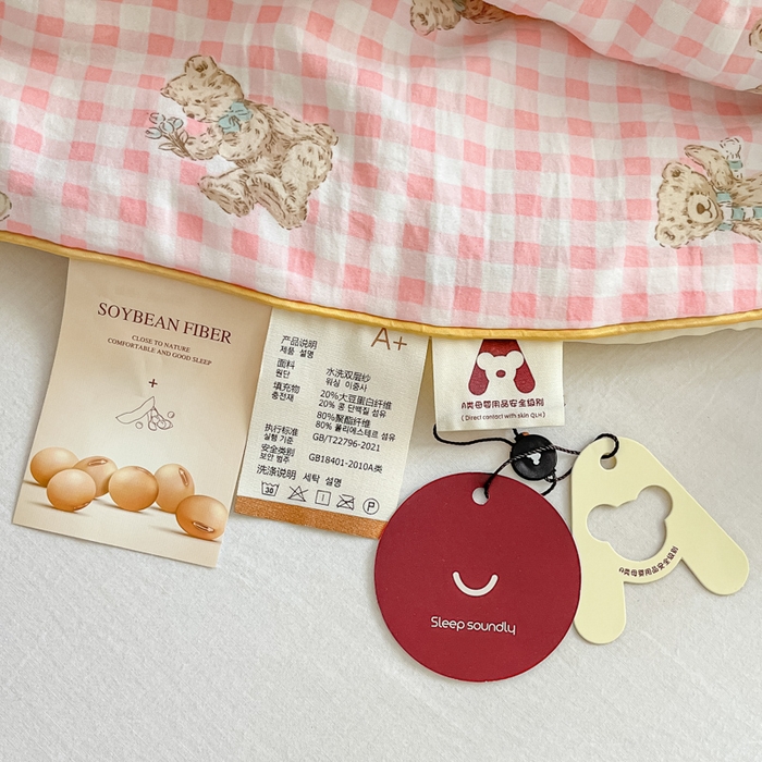 91家纺网 家纺一手货源 找家纺 贝扬思家纺 2025新款水洗皱皱纱系列夏被-系列二 关于小熊