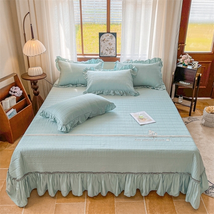 恒爱家纺 2025新款莫代尔凤铃花多功能单床盖系列 凤铃花-浅灰蓝
