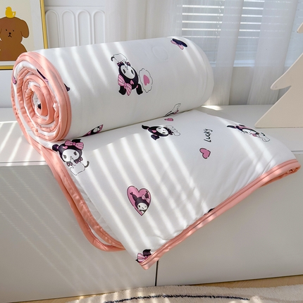 贝扬思家纺 2025新款针织棉印花夏被系列 爱你库洛米