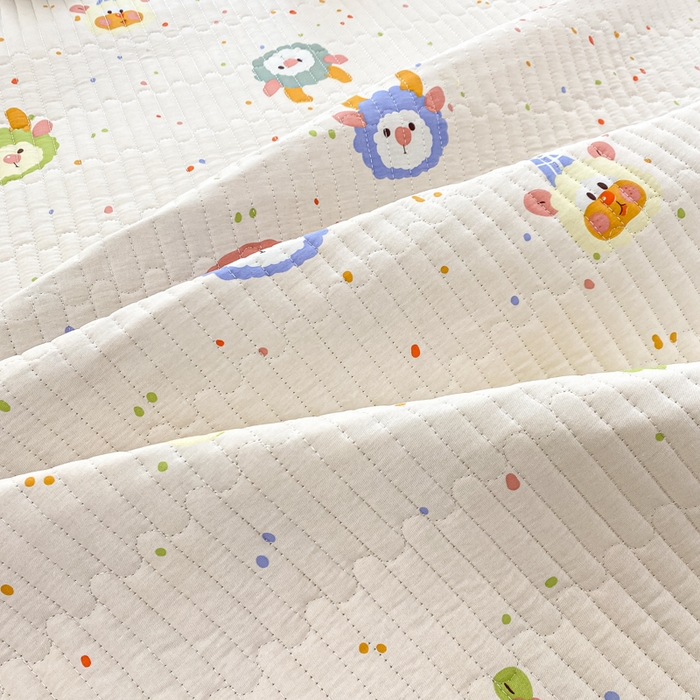 91家纺网 家纺一手货源 找家纺 顺顺家纺 2025新款全棉卡通夹棉床盖 小可爱