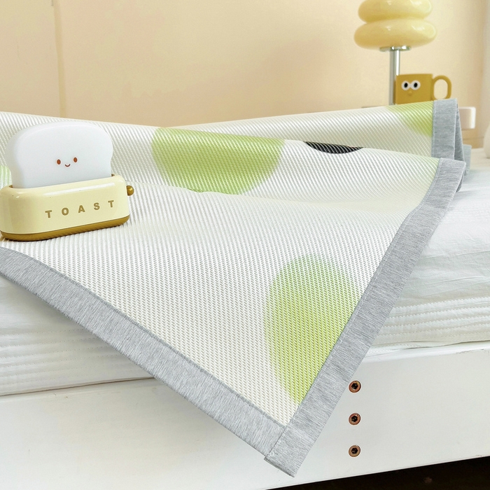 91家纺网 家纺一手货源 找家纺 鱼宝2025新款儿童冰藤席冰丝凉席软席 熊猫宝贝