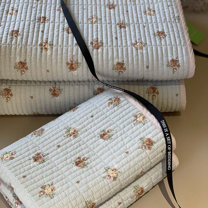 91家纺网 家纺一手货源 找家纺 汇庭 2025新款全棉床盖三件套-实拍 木兰庄园