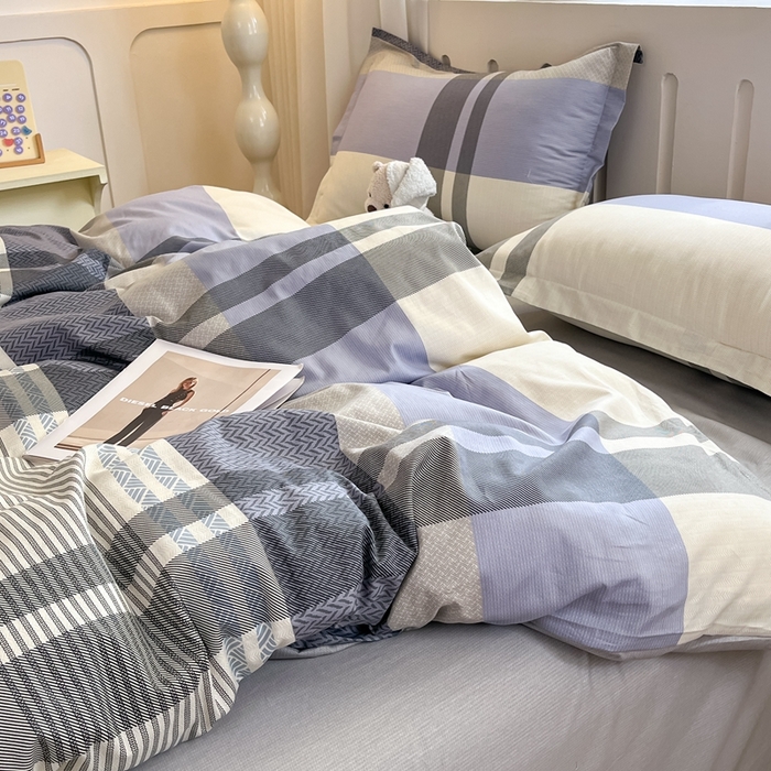 91家纺网 家纺一手货源 找家纺 大吉 2025新款100全棉纯棉喷气小清新被套四件套纯棉三件套床笠四件套单被套单枕套 卡迪