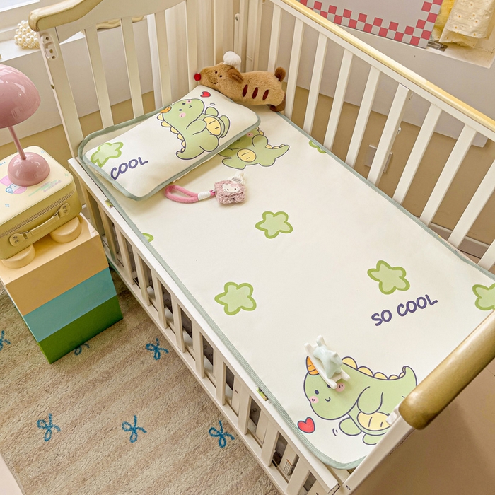 91家纺网 家纺一手货源 找家纺 富馨莱 2025新款幼儿园冰丝席A类抗菌儿童空调席支持定制尺寸 小萌龙