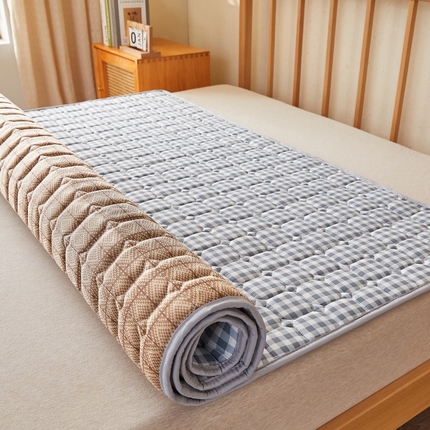 91家纺网 家纺一手货源 找家纺 （总）花言狐语 2025新款双面可用抑菌冰丝床褥爬爬垫-大床图