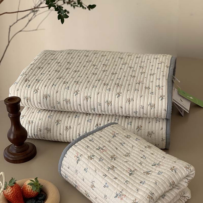 91家纺网 家纺一手货源 找家纺 汇庭 2025新款蔓莎床盖三件套系列-实拍 半夏花语