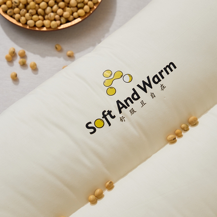 91家纺网 家纺一手货源 找家纺 昕科 2025新款全棉A类大豆纤维立体安睡枕头-高中低款-纯棉大豆纤维枕芯 大豆立体安睡-中枕