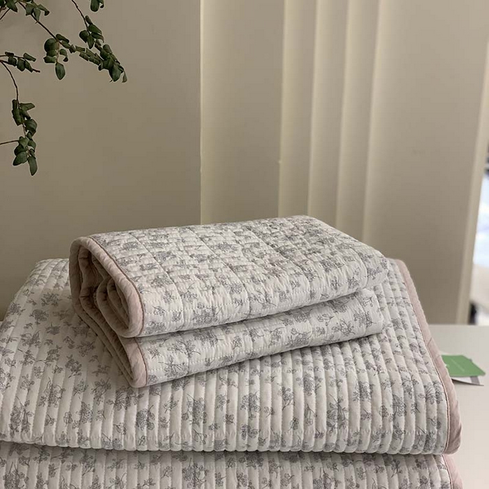 91家纺网 家纺一手货源 找家纺 汇庭 2025新款全棉床盖三件套-实拍 曼秋