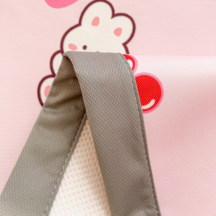 91家纺网 家纺一手货源 找家纺 富馨莱 2025新款平铺款冰藤印花凉席A类抗菌冰丝席支持定制尺寸 元气女孩