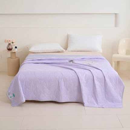 91家纺网 家纺一手货源 找家纺 （总）畅销被业 2025新款A类凉感丝纯色压花夏被系列直播外贸跨境