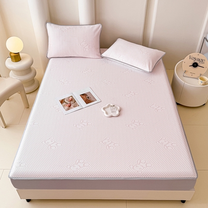 91家纺网 家纺一手货源 找家纺 （总）伊人坊 新款冰肌丝凉感冰豆豆凉席-床笠款