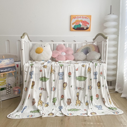 2026新款儿童针织多功能盖毯 大鳄乐园