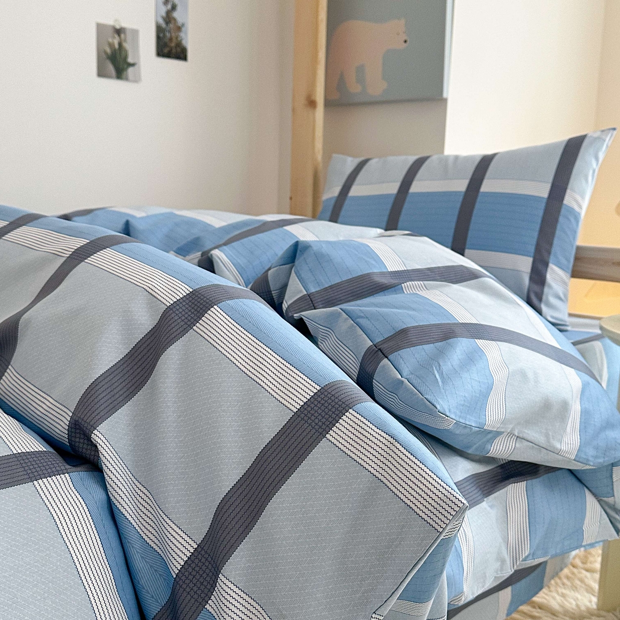 91家纺网 家纺一手货源 找家纺 拔萃 2025新款全棉纯棉足标13372印花学生上下铺套件纯棉宿舍三件套六件套 奥菲