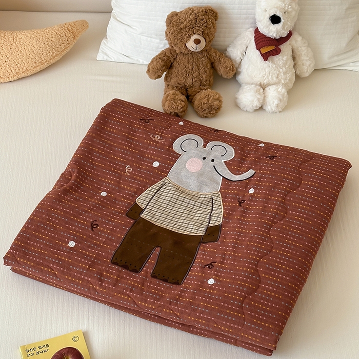 91家纺网 家纺一手货源 找家纺 月夏 2025新款全棉色织提花新疆棉花夏被被子被芯-彩点律动 彩点律动-桔色