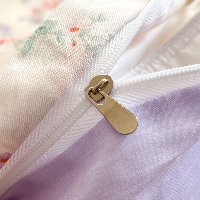 91家纺网 家纺一手货源 找家纺 大吉 2025新款100全棉纯棉喷气小清新被套四件套纯棉三件套床笠四件套单被套单枕套 花语蔷薇