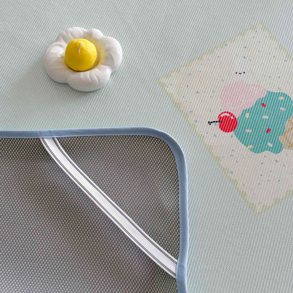 91家纺网 家纺一手货源 找家纺 美乐迪家纺 2025新款数码印花养生冰藤凉席 冰淇淋