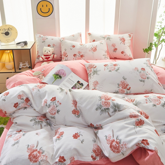 91家纺网 家纺一手货源 找家纺 黛妮雅 2025新款AB版全棉印花单被套床单枕套 芳华