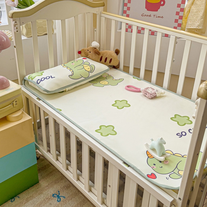 91家纺网 家纺一手货源 找家纺 富馨莱 2025新款幼儿园冰丝席A类抗菌儿童空调席支持定制尺寸 小萌龙