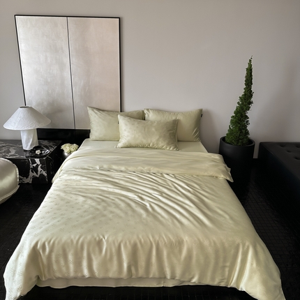 91家纺网 家纺一手货源 找家纺 玉宇阁家居 2025新款60S色织天丝大提花四件套-花影