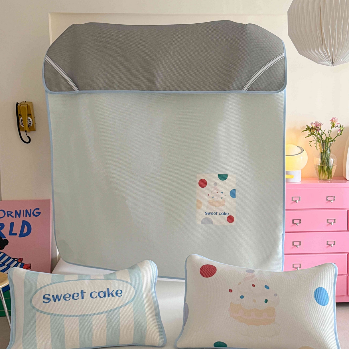 91家纺网 家纺一手货源 找家纺 美乐迪家纺 2025新款数码印花养生冰藤凉席 奶油泡芙