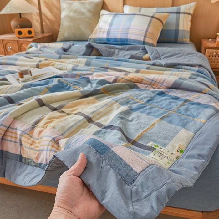 91家纺网 家纺一手货源 找家纺 伊人坊 A类水洗棉新疆棉花夏被 晚秋