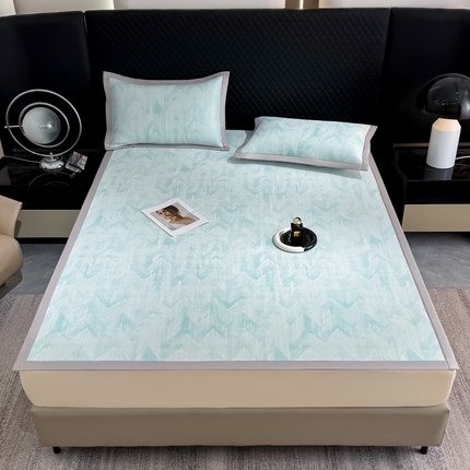 91家纺网 家纺一手货源 找家纺 （总）伊人坊 2025新款PE高分子乙纶提花凉感凉席床席款床笠款