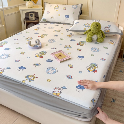 富馨莱 2025新款床笠款冰藤印花凉席A类抗菌冰丝席支持定制尺寸 宇航员