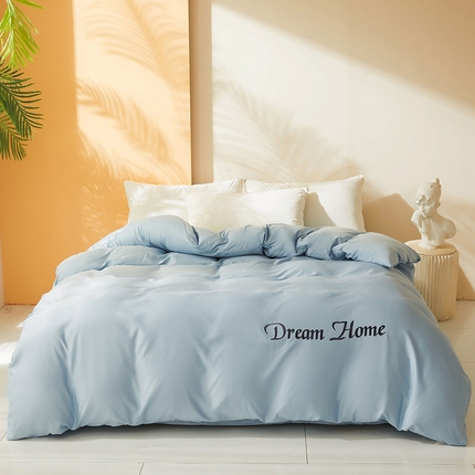 七仙女家纺 2025新款水洗真丝-梦幻家园系列单被套 浅水兰