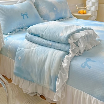 91家纺网 家纺一手货源 找家纺 （总）创爱家纺 2025新款豆豆软席夏被四件套