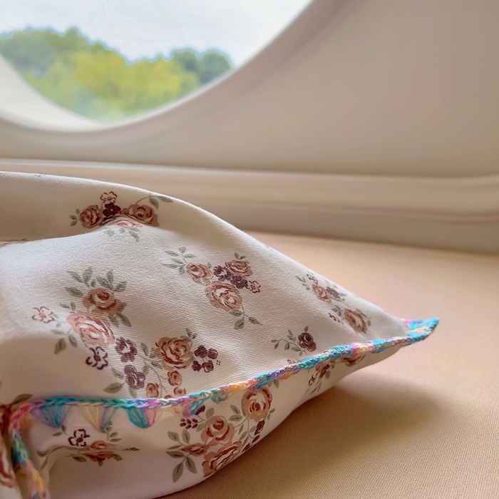 91家纺网 家纺一手货源 找家纺 葡萄家 2025爆款高克重彩色三角针A类针织双层纱四件套 提供买家秀 弥拉