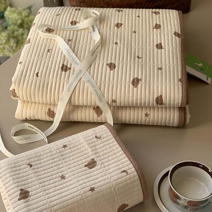 91家纺网 家纺一手货源 找家纺 汇庭 2025新款蔓莎床盖三件套系列-实拍 星空熊