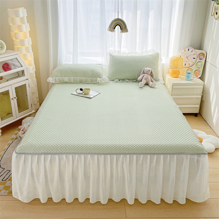 91家纺网 家纺一手货源 找家纺 （总）鑫顺欣 2025新款A类凉感冰豆豆床裙席