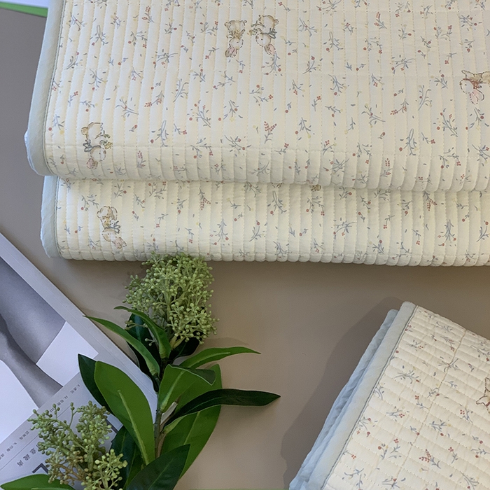 91家纺网 家纺一手货源 找家纺 汇庭 2025新款全棉床盖三件套-实拍 妙妙小兔