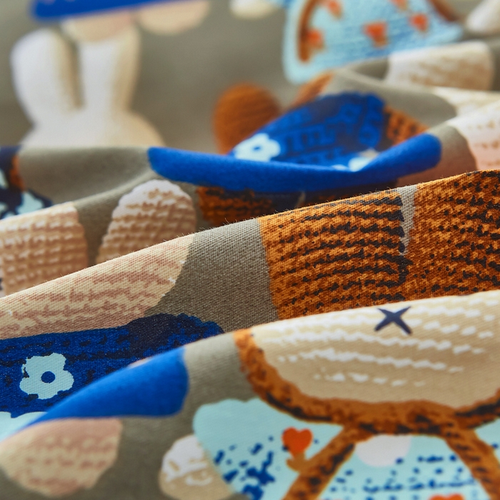 91家纺网 家纺一手货源 找家纺 黛妮雅 2025新款AB版全棉印花单被套床单枕套 幸运兔