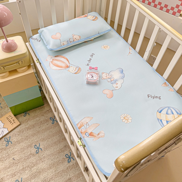 91家纺网 家纺一手货源 找家纺 富馨莱 2025新款幼儿园冰丝席A类抗菌儿童空调席支持定制尺寸 星空探险家