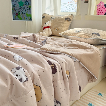 91家纺网 家纺一手货源 找家纺 （总）慕尚家纺  2025春夏新款乳胶凉席水洗棉夏被夏凉被空调被三件套四件套