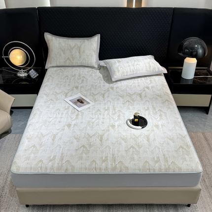 91家纺网 家纺一手货源 找家纺 （总）伊人坊 2025新款PE高分子乙纶提花凉感凉席床席款床笠款