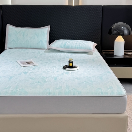 91家纺网 家纺一手货源 找家纺 （总）伊人坊 2025新款PE高分子乙纶提花凉感凉席床席款床笠款