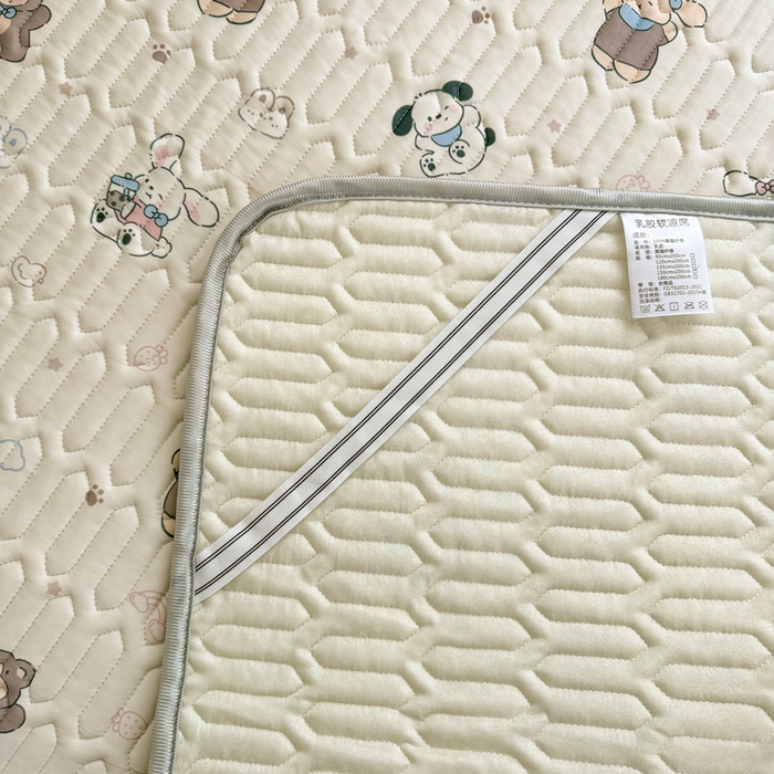 91家纺网 家纺一手货源 找家纺 慕尚家纺  2025春夏新款乳胶凉席水洗棉夏被夏凉被空调被三件套四件套 吖咪兔